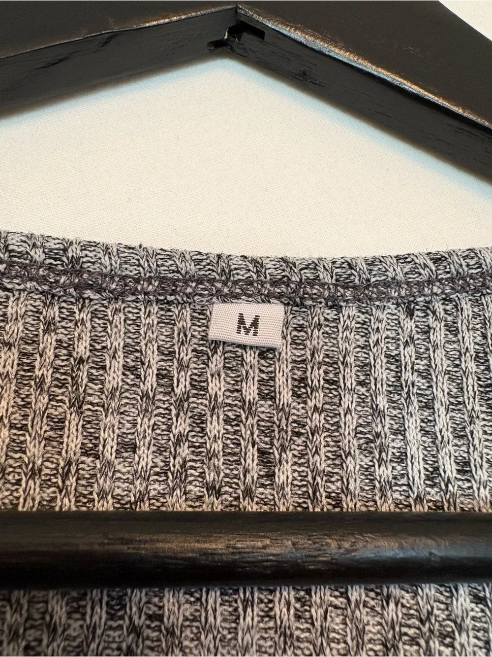 Gray and Black Knit - Long Sleeve Henley